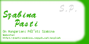 szabina pasti business card